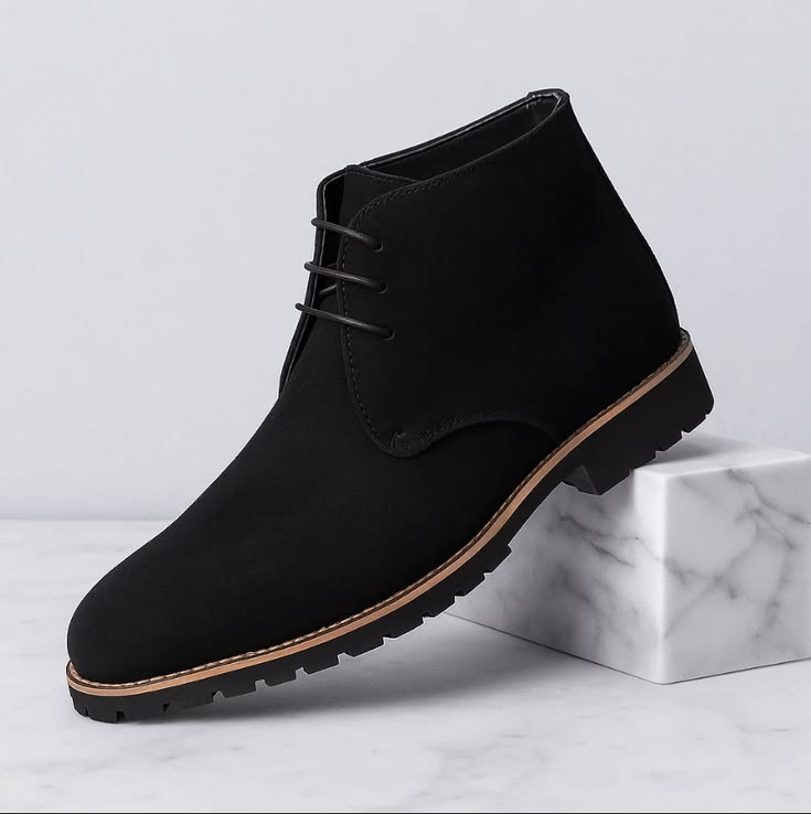 High-top Men leather Shoe